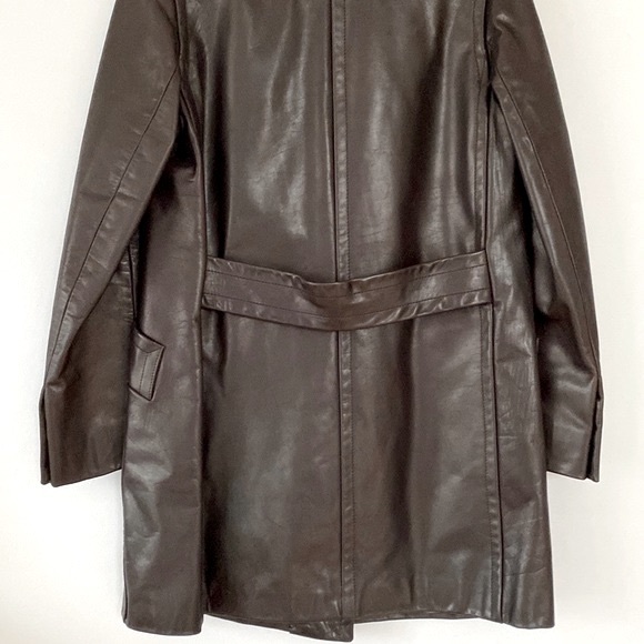 PRADA Dark Brown Leather Coat - Picture 7 of 14